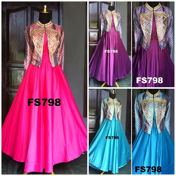 Model Baju Brokat Kombinasi Songket 