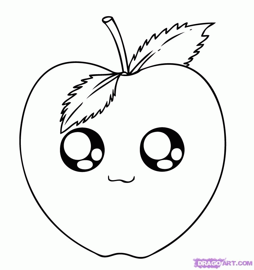 Cute Kawaii Food Coloring Pages - Coloring Home