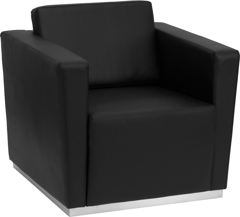Flash Furniture Trinity Series Contemporary Black Leather Chair (ZB-TRINITY-8094-CHAIR-BK-GG)