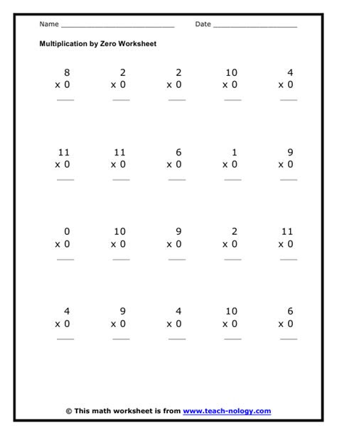  multiplying with zeros worksheets worksheets for all free worksheets