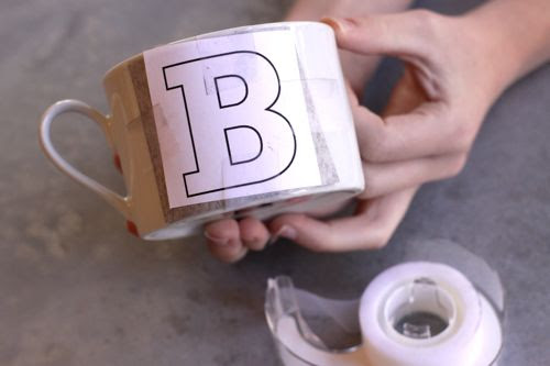 DIYmonogrammug4 DIY monogram mug