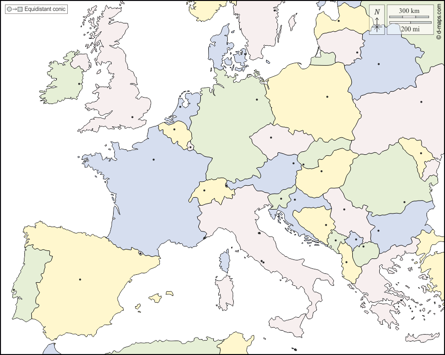 Cartina Muta Europa Centrale