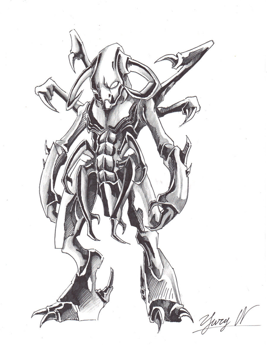 Scary Monster Drawing at GetDrawings | Free download