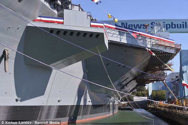 Soon to be set free: The $13billion ship will soon set sail