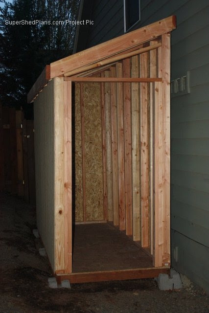 slant roof shed plans, 4 x 10 shed, detailed building
