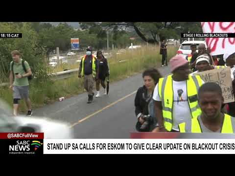 Civil organisations march to Eskom over ongoing power cuts