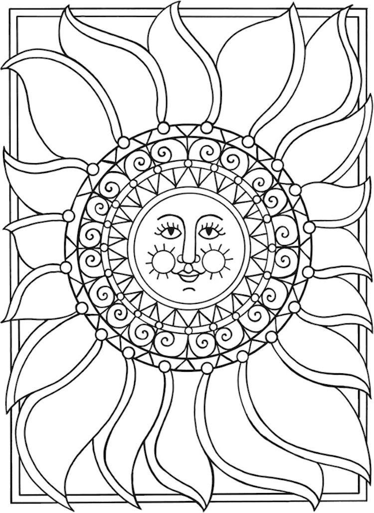 Sun Moon Stars Coloring Pages at GetColorings.com | Free  