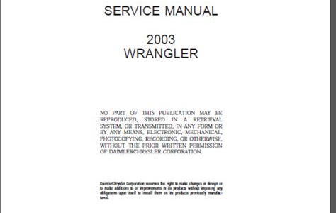 Download AudioBook 1999 jeep wrangler tj complete official factory service repair full workshop manual Download Now PDF