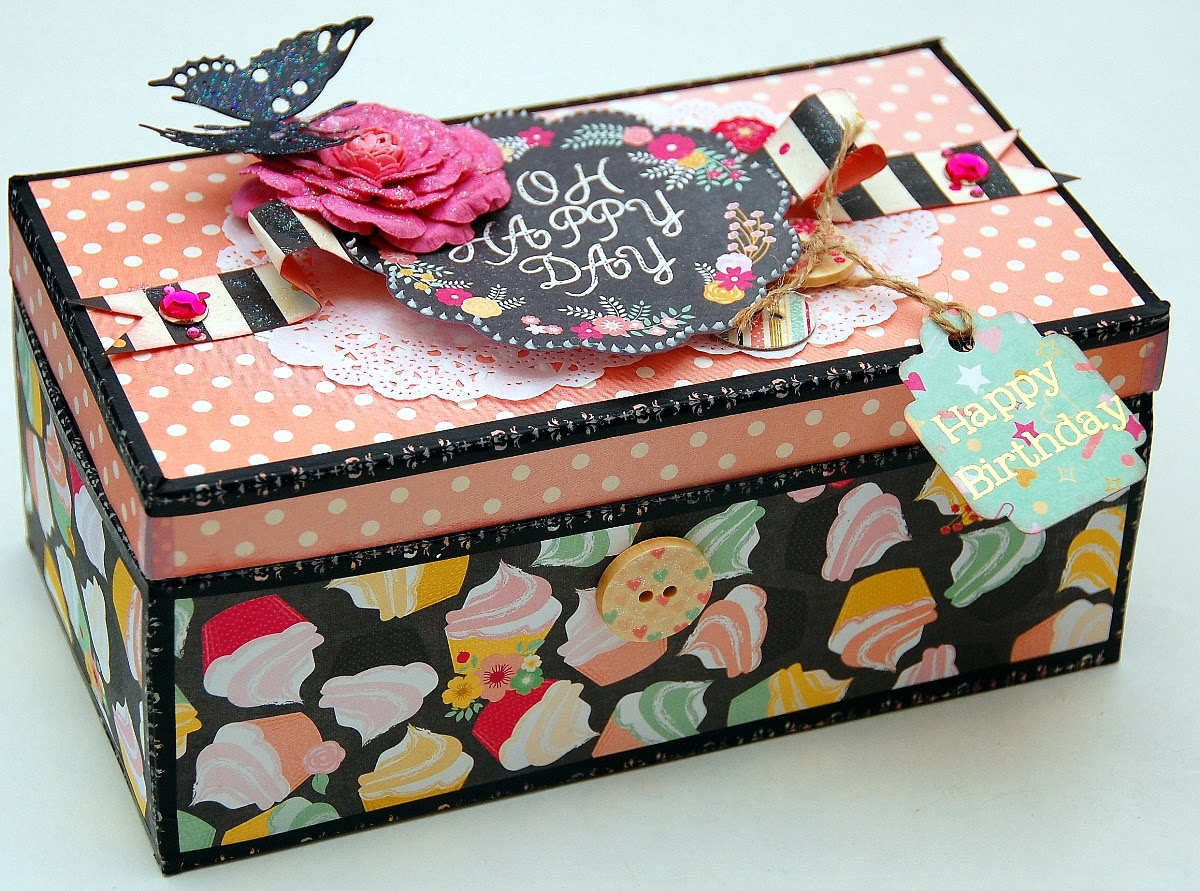 Gift Box by Irene Tan using BoBunny You're Invited collection