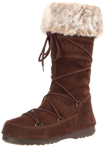  Tecnica Women's WE Butter II Moon Boot,Dark Brown,39 EU/8 M US