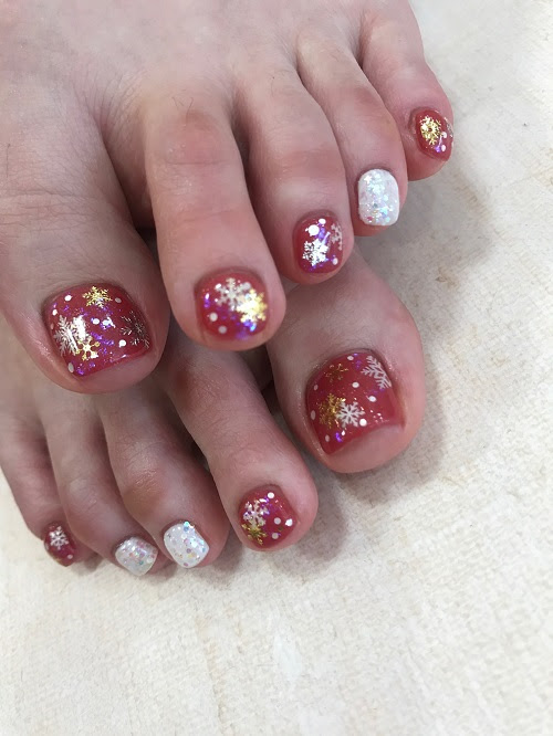 ハニーネイルクリスマスネイルデザイン Honey Nail ブログ 奈良県桜井市の美容院 ネイルサロン ワーカービー ハニーネイル