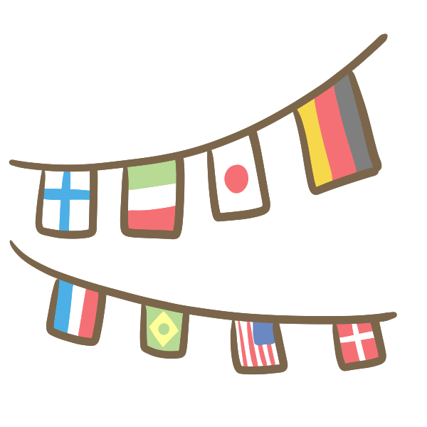 万国旗のイラスト かわいいフリー素材が無料のイラストレイン