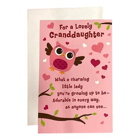  valentines day greeting card for grand daughter for a lovely