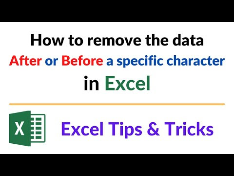 Remove the data After or Before a specific character in Excel