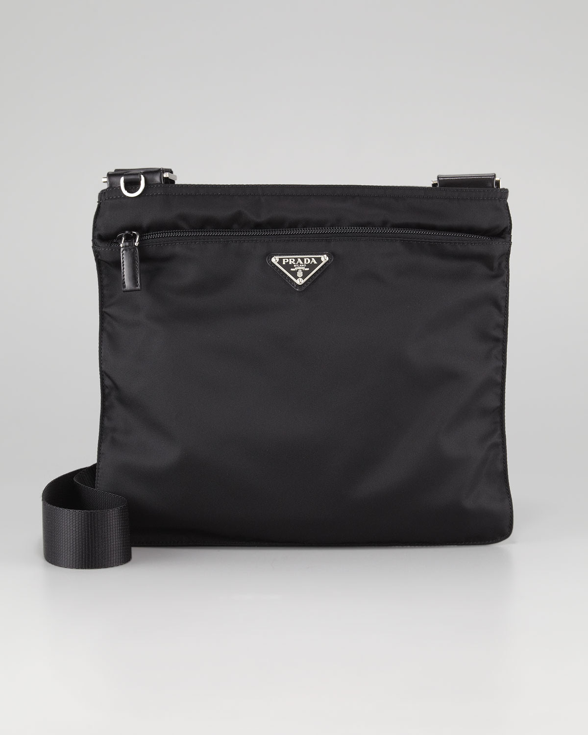 Prada Vela Large Crossbody Messenger Bag Nero in Black for Men (nero)