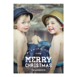 Vintage Christmas Holiday Photo Cards Card