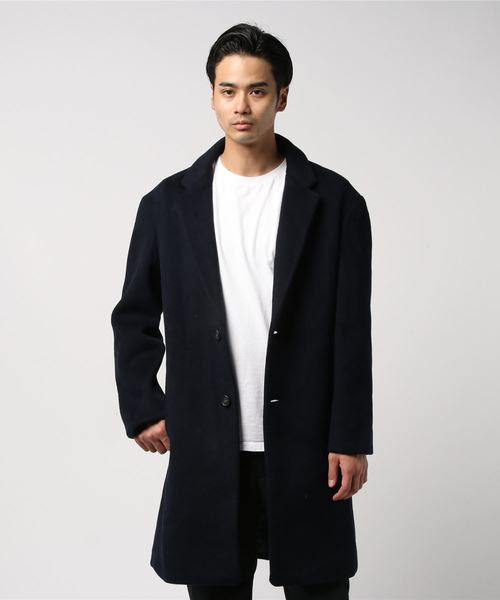 ラウンド Guess ゲス のファッション チェスターコート ジャケット アウター セール Wool Coat チェスターコート チェスター コート