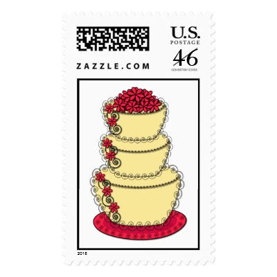 Buttercream Lace Wedding Cake Postage