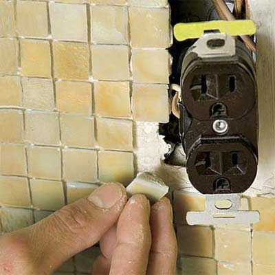 Install Each Tile | How to Install a Glass Mosaic Tile Backsplash ...