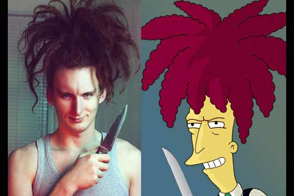 Hombres parecidos a Los Simpsons