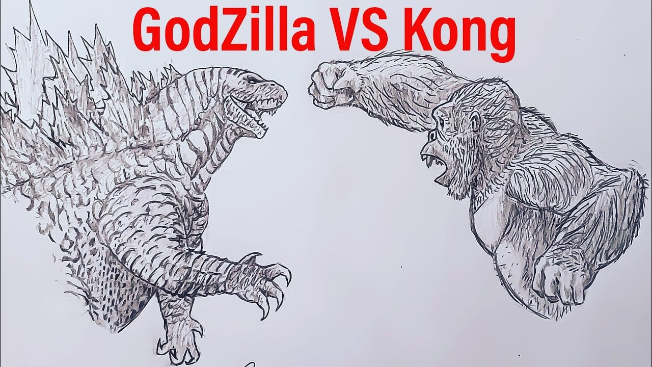 King kong, from the new movie that just came out. How To Draw Godzilla Step By Step Godzilla Vs Kong Otosection