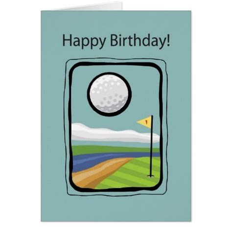 This card features a picture of an old fashioned golfer addressing the . 2729 framed golf birthday card zazzlecom golf birthday cards golf