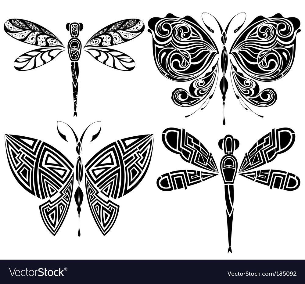 Butterfly Vector Free on Butterfly Tribal Tattoo Vector 185092   By Galina
