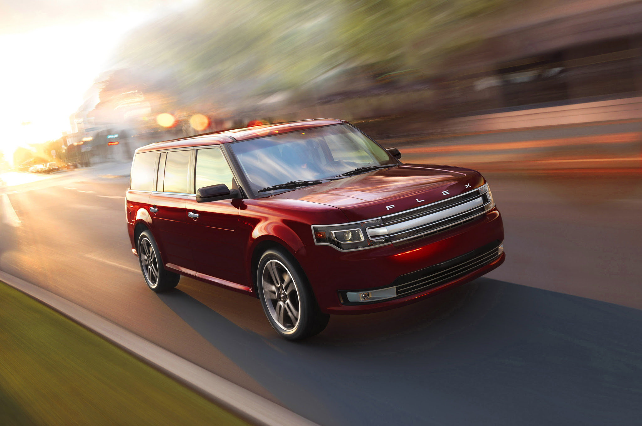 2016 Ford Flex front three quarter in motion