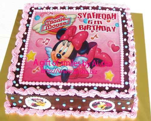 Birthday Cake Edible Image Minnie Mouse