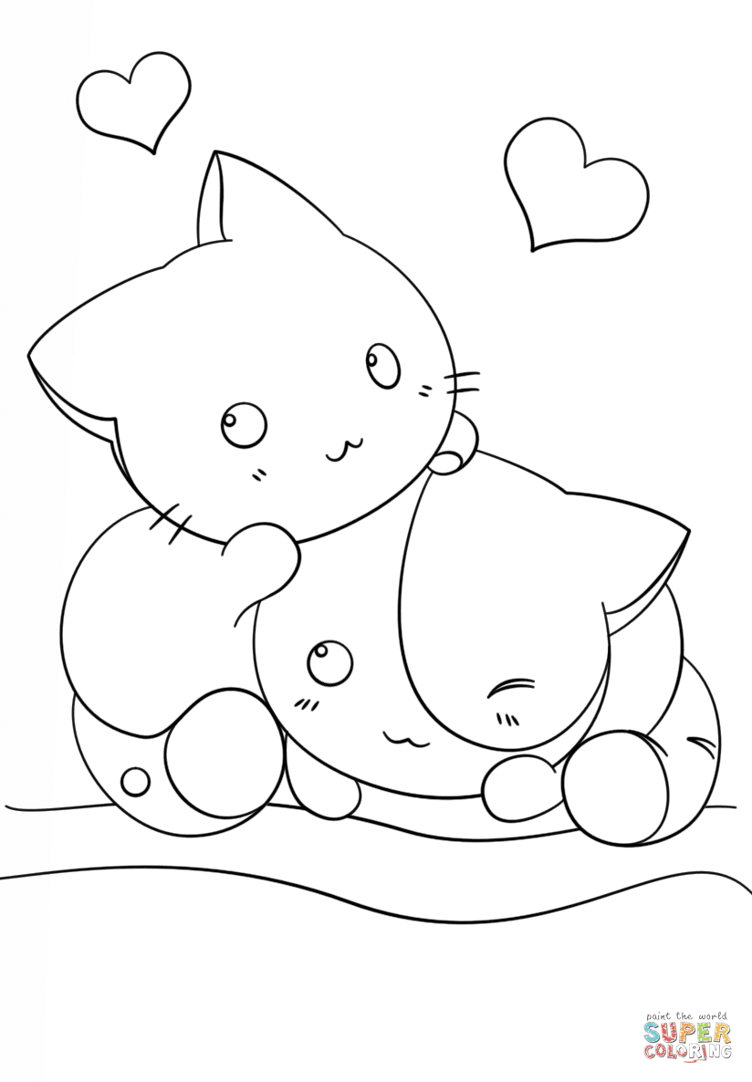 Download Coloring Pages Of Cute Kawaii Animals - Coloring Home