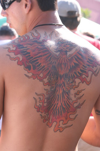 Dancing · Tribal Shoulders · Phoenix Rising from the Flames · Mask Tattoo 