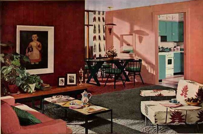 50s living room: A wonderful modern interior with the ...
