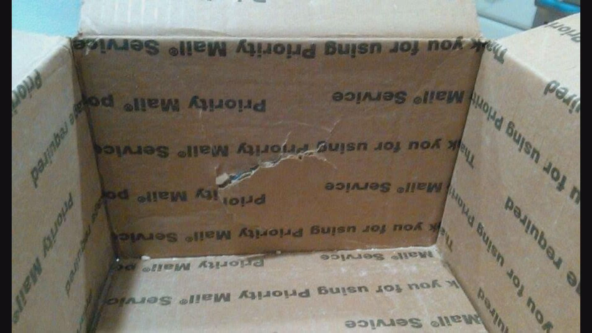 Woman's cremated remains arrive with large hole in the box ...