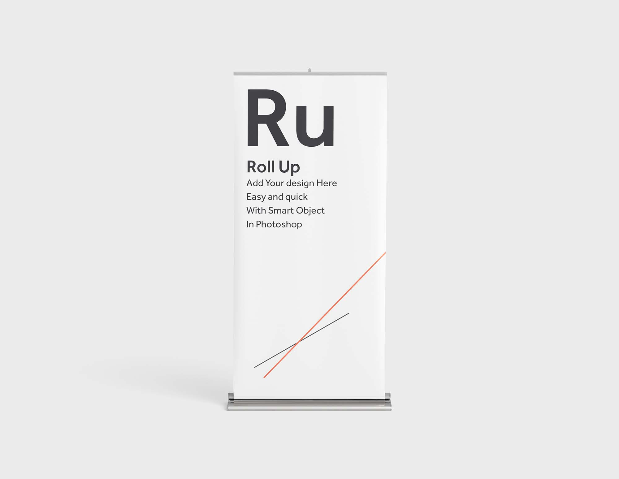 Download Free Realistic Rollup Mockup Psd