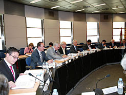 El consejero Esparza, en la reunión del Comité de Autoridades Competentes celebrada en Zaragoza.