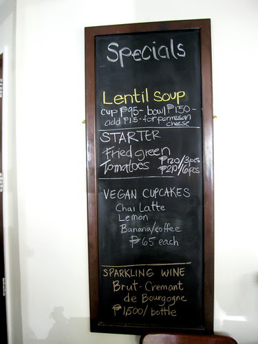 Corner Tree Cafe's Specials: vegan cupcakes!