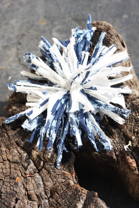 Shabby voile fabric flower tutorial