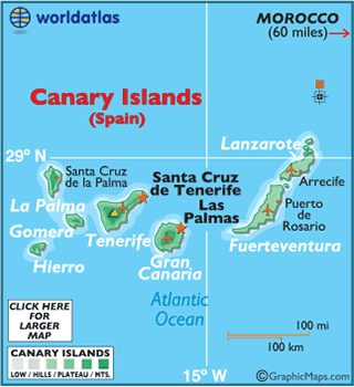 Map of Canary Islands