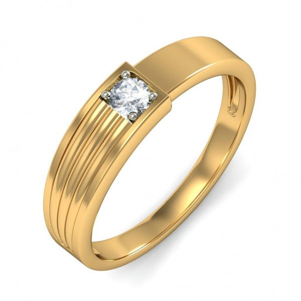 Wedding Ring Band for Him in White Gold - JeenJewels