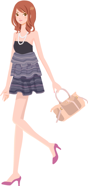 女の子 パーティドレス ガーリー素材 ふんわり可愛い無料イラスト素材 ふんわり可愛い無料イラスト素材