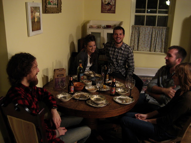dinner with friends.