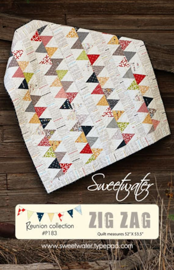 Sweetwater - Zig Zag Quilt Pattern - FREE SHIPPING with any other purchase