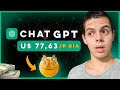 "Como GANHAR U$ 77,63 DÓLARES Por Dia Com ChatGPT - Dinheiro em Dólar Com ChatGPT"