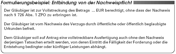 Vollstreckungspraxis | Titelergänzende ...