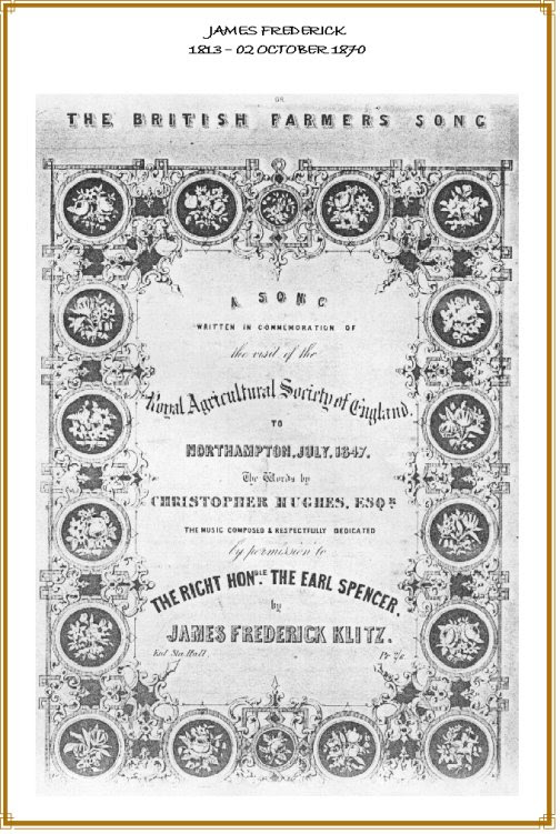 KLITZ FAMILY HISTORY