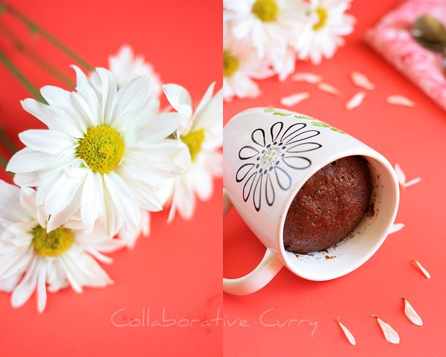 Chocolate cake in a mug