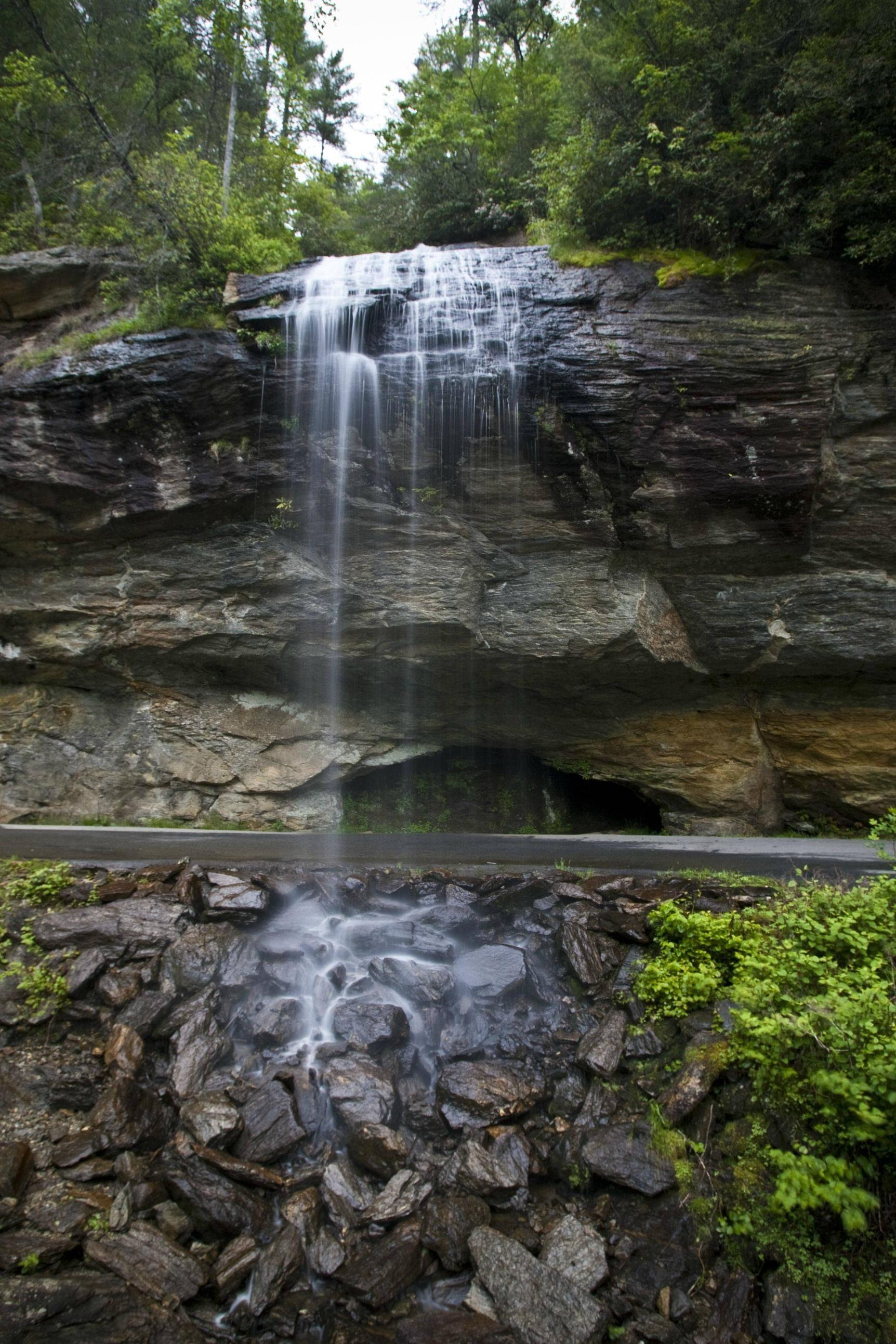 Bridal Veil Falls Highlands Nc You Can Drive Under These Falls 2336x3504 Oc Earthporn
