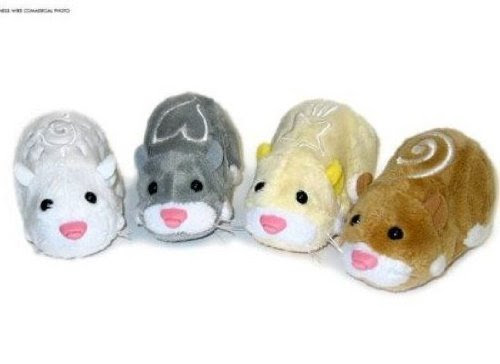 Zhu Zhu Pets Set of 4 Hamster Toys Squiggles, Num Nums, Chunk & Pipsqueak