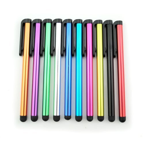 iClover - Bundle of 10 PCS LONG Colorful Stylus Pen Set Black/Blue/Red/Yellow/Purple/Green/Pink & more Stylus Touch Screen Cellular Phone & Tablet Pen for iPhone 3G/S, 4G/S, iPod Touch, iPad 2 & 3, SONY PLAYSTATION, PSP PS VITA, Motorola Xoom, Samsung Galaxy SII & SIII, BlackBerry, Barnes & Noble Nook Color, Droid Bionic