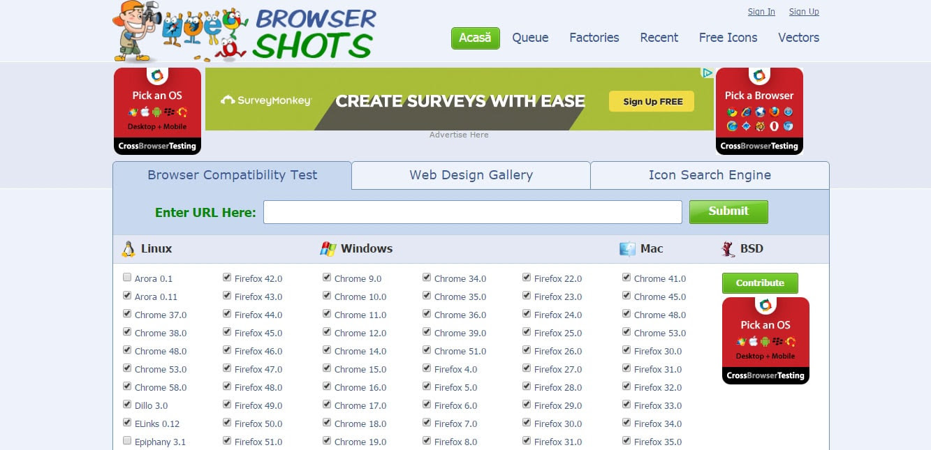 Browsershots - Check-Browser Compatibility